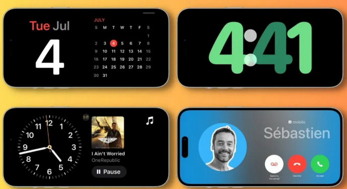 龙门镇苹果手机维修分享iOS17横屏充电待机显示有什么好处 