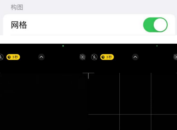 龙门镇苹果手机维修网点分享iPhone如何开启九宫格构图功能