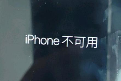 龙门镇苹果服务网点分享锁屏界面显示“iPhone 不可用”如何解决 