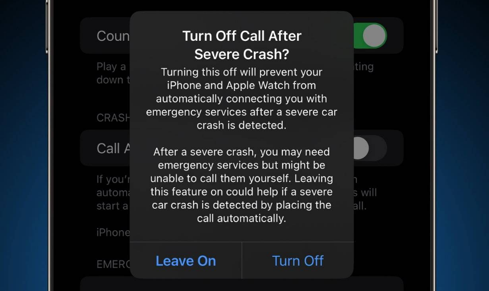 龙门镇苹果14维修分享 iPhone 14 和 Apple Watch 上关闭崩溃检测 